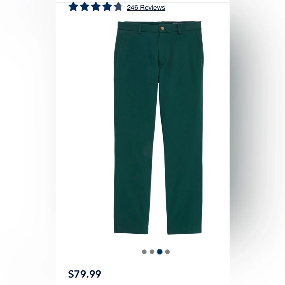 Vineyard Vines Men's Dark Green Chinos - Picture 5 of 5